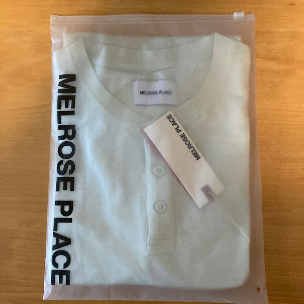 NEW Melrose Place Genesee Slub T-shirt Mint Color